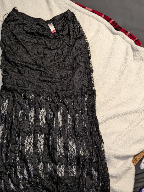 No Boundaries Dresses & Skirts - No Boundaries Black Lace Maxi Skirt with Fringe